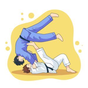 Drawing of a jiu-jitsu combat Source: Freepik
