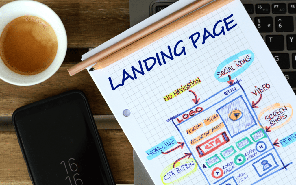 Use website builder to create an interesting landing page
